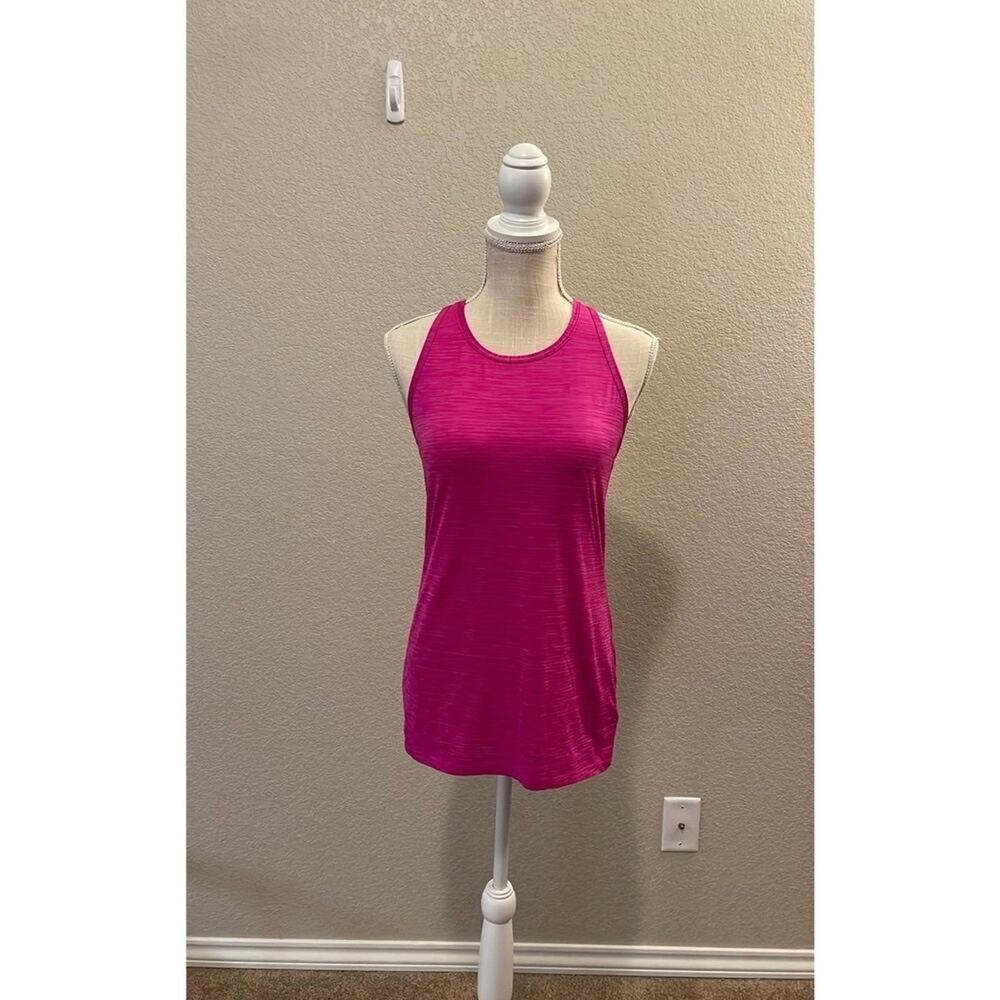 Athleta Vibrant Hot Pink T-Back Tank Top XS Activewear Gym Workout Exercise